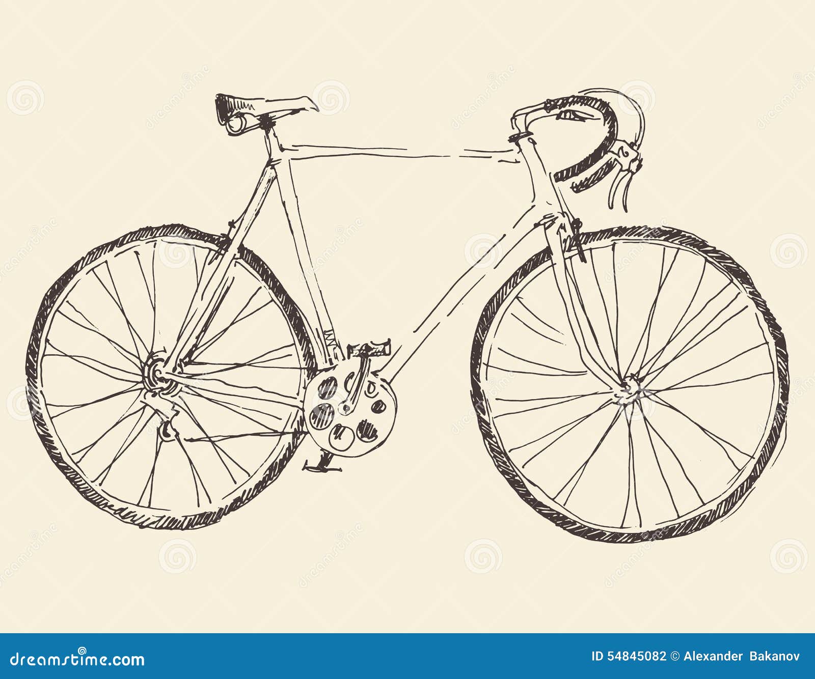 3 fahrräder gezeichnet