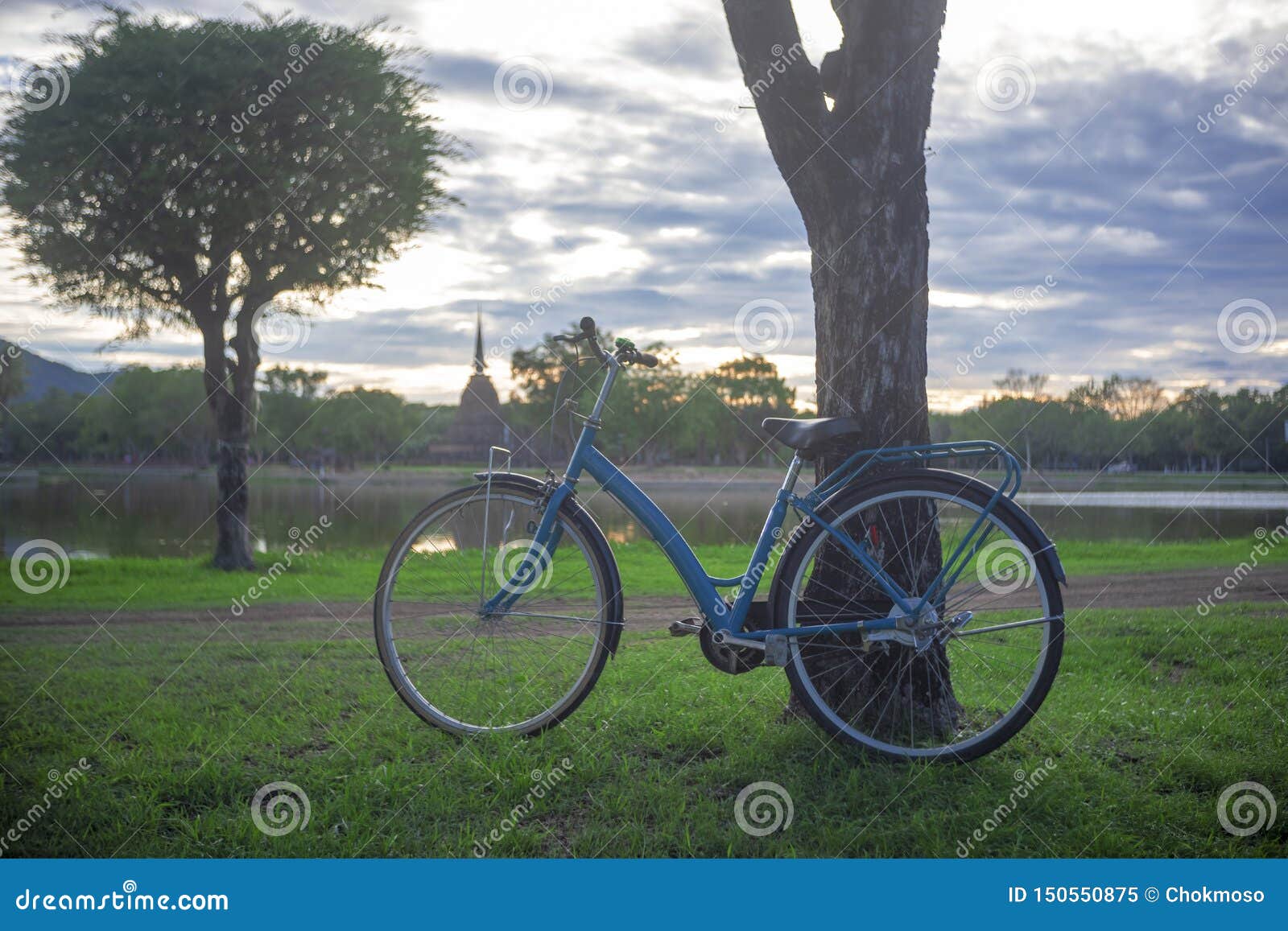 Fahrrad im Garten in Thailand