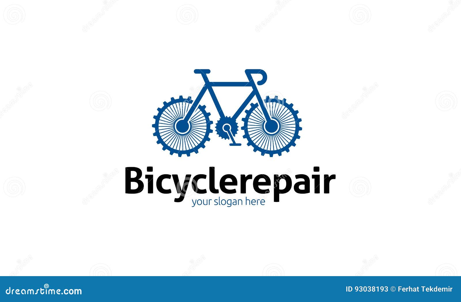Fahrrad-Reparatur-Logo vektor abbildung. Illustration von ...