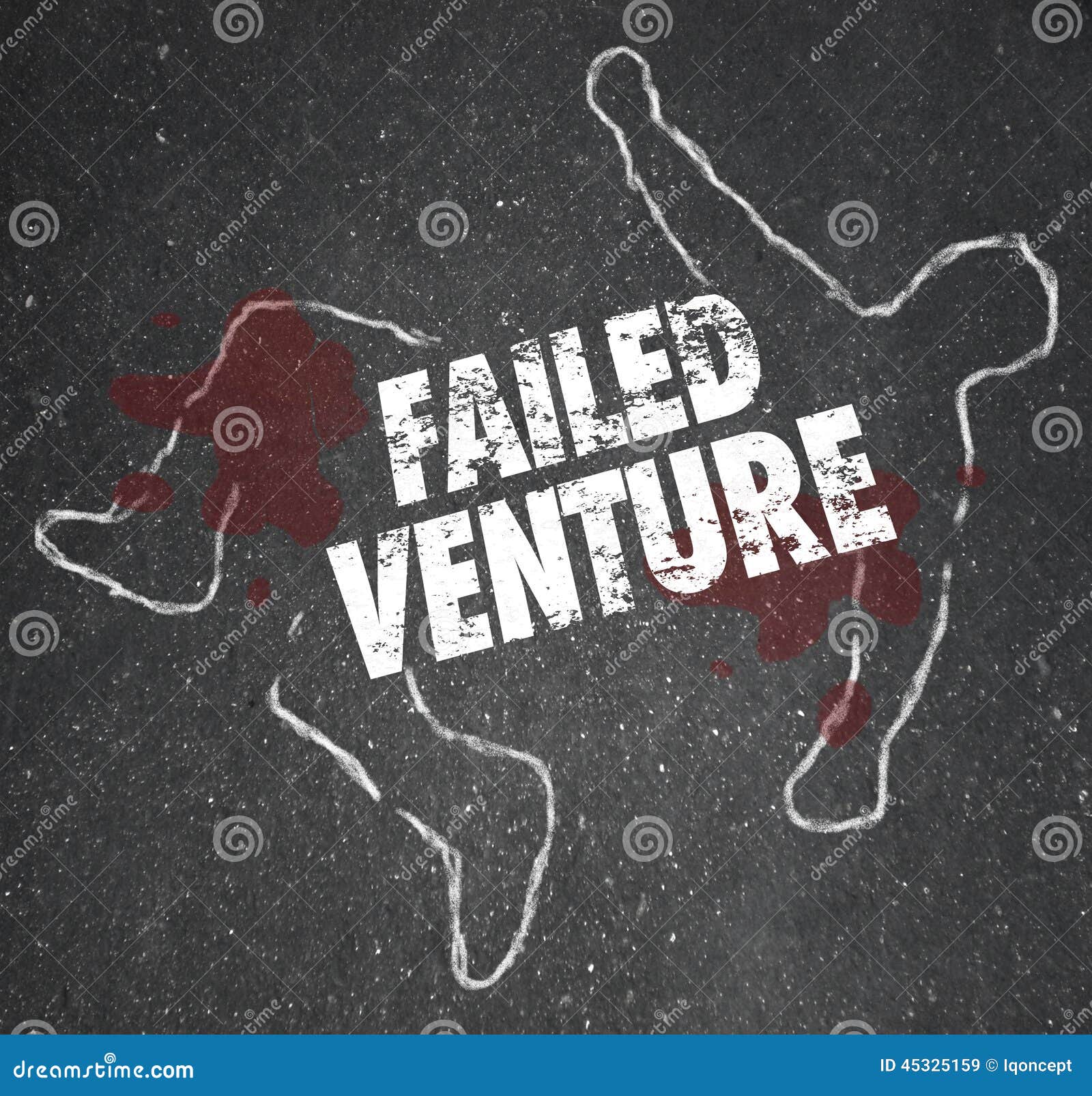 failed venture chalk outline startup business dead body killed