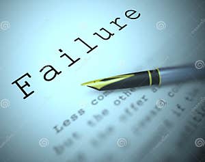 Failure Definition Shows Failing Of System Or Service 3d Illustration 