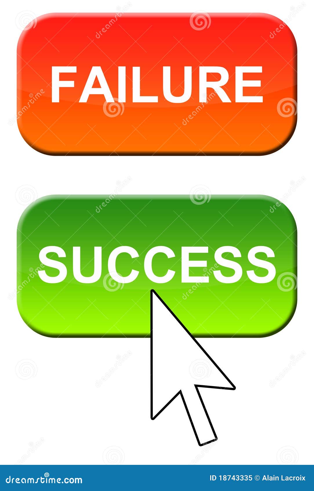 Failure and success stock illustration. Illustration of goal - 18743335