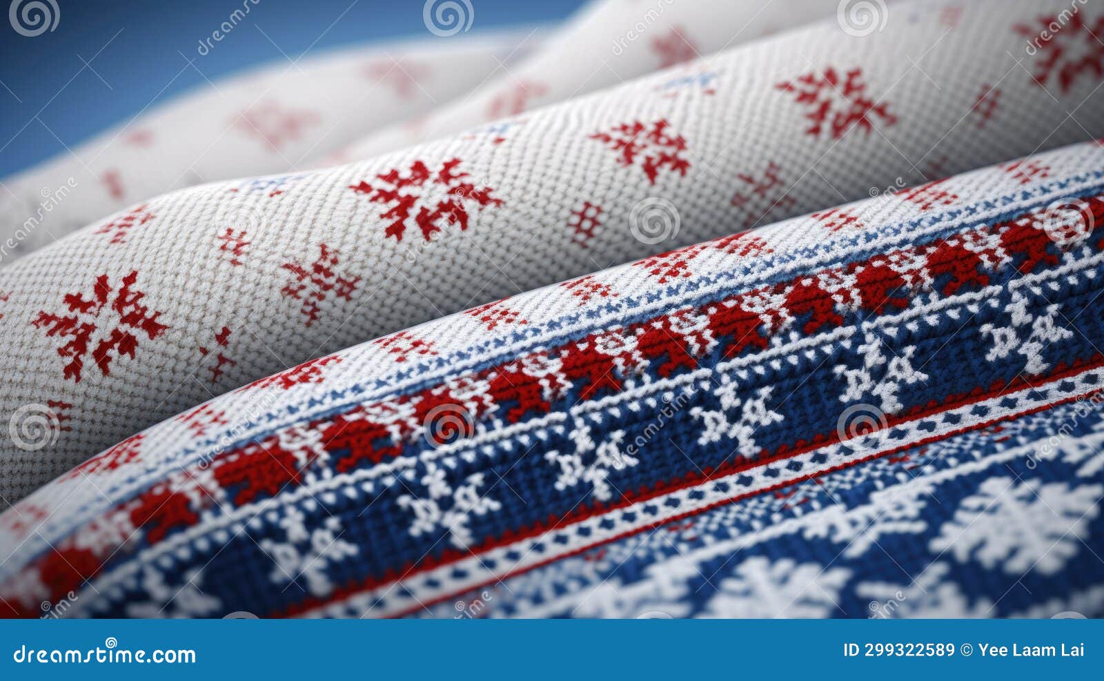 Fair Isle Wool Pattern Fabric, Ai Stock Illustration - Illustration of
