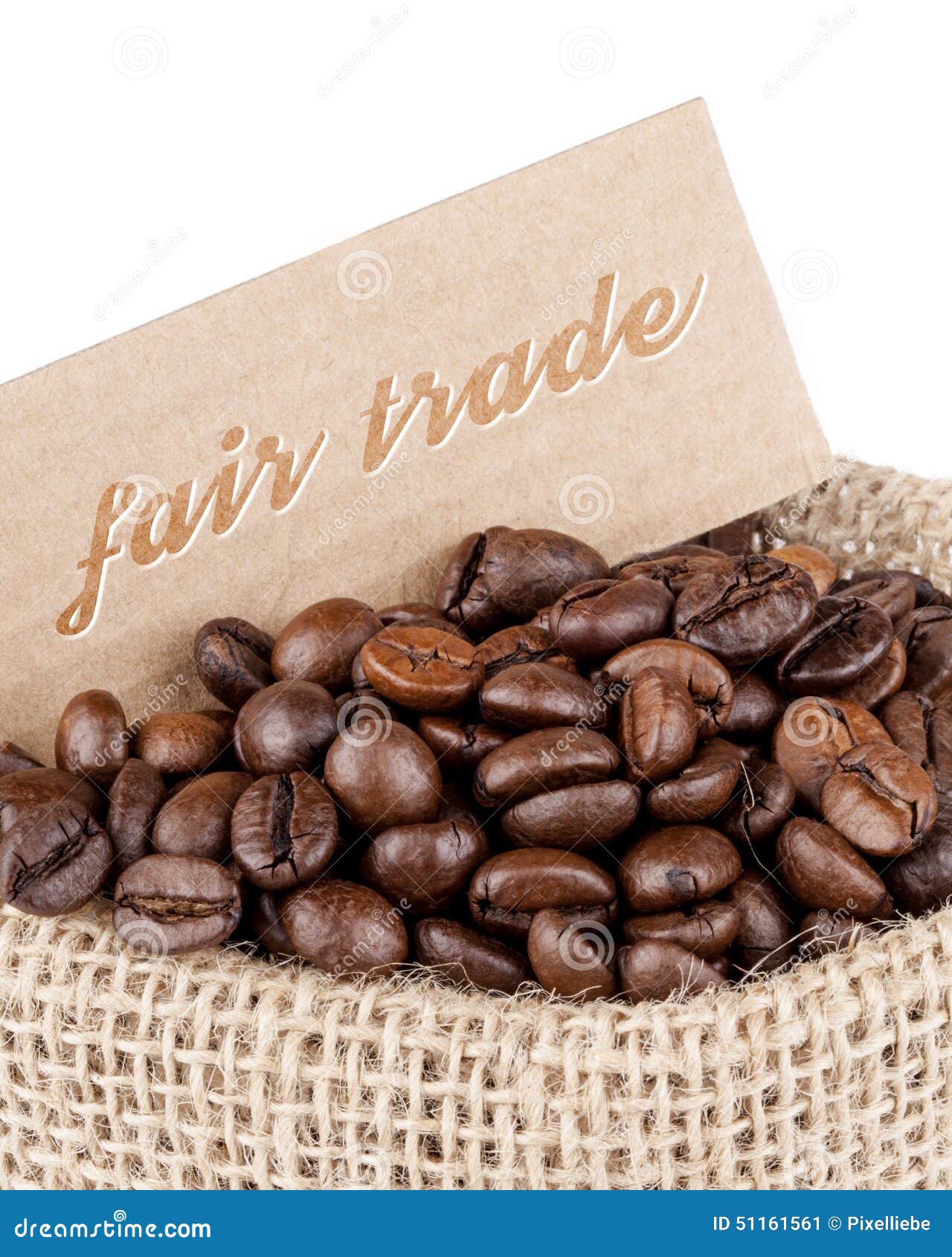 Fair trade coffee stock image. Image of fair, trade, bean 51161561