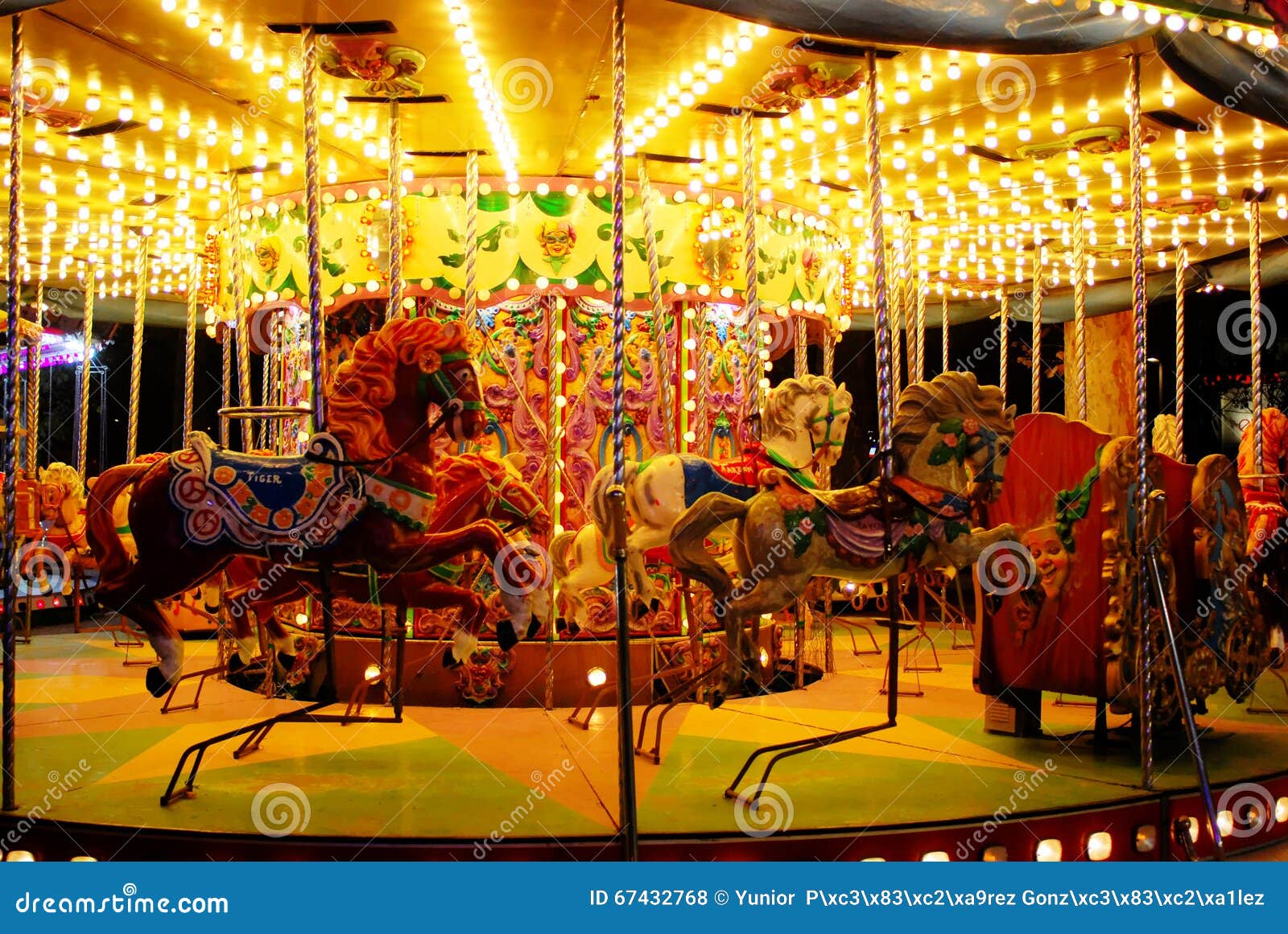 Fairground Carousel with Beautiful Lights Stock Photo Image of amusement, fairground 67432768