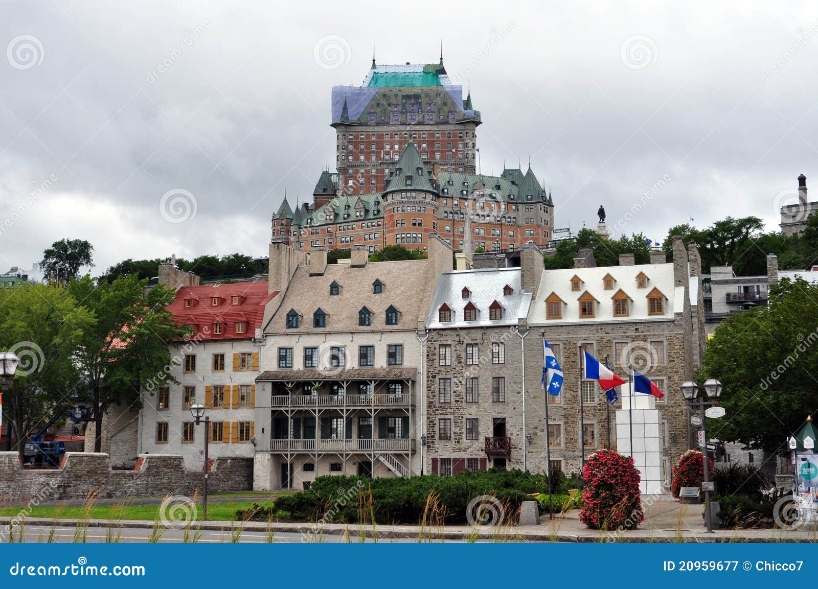 Fairmont Hotel at Quebec City, Canada Stock Image Image of blue