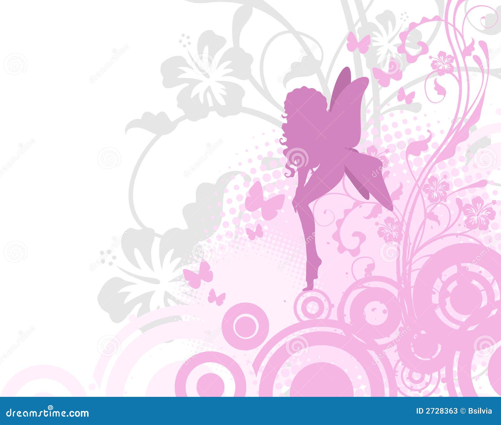 Fairy in pink garden stock vector. Illustration of romance - 2728363