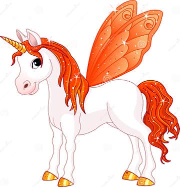 Fairy Tail Orange Horse stock vector. Illustration of fantasy - 13804810