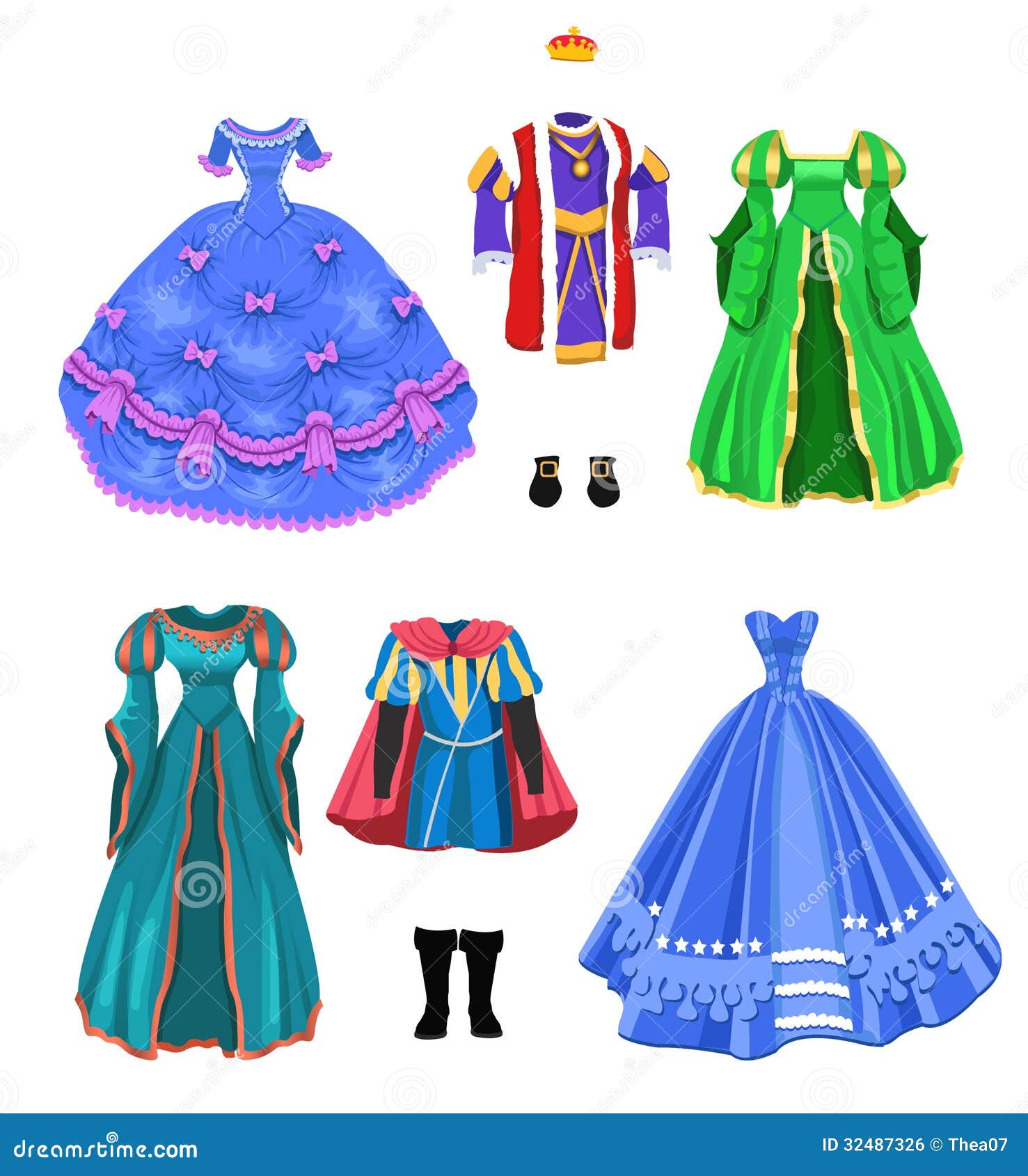 Fairy tale costumes stock vector. Illustration of fairy - 32487326