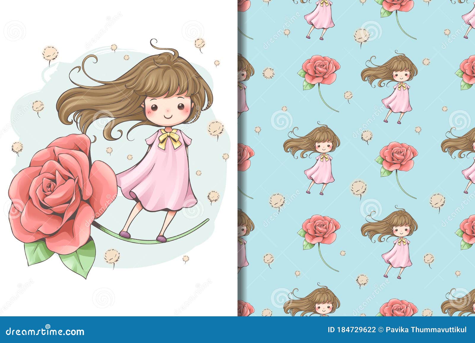 fairy tale flower wallpaper and pattern