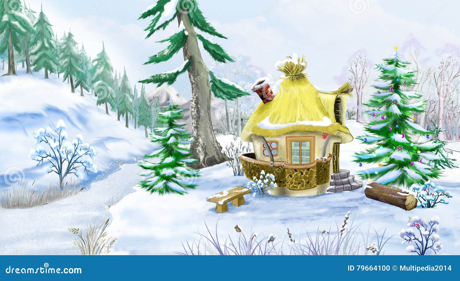 Fairy Tale House In A Winter Forest At Christmas Eve Stock Illustration Illustration Of Snowdrift Chimney Fairy Tale House In A Winter Forest At Christmas Eve Stock Illustration Illustration Of Snowdrift Chimney