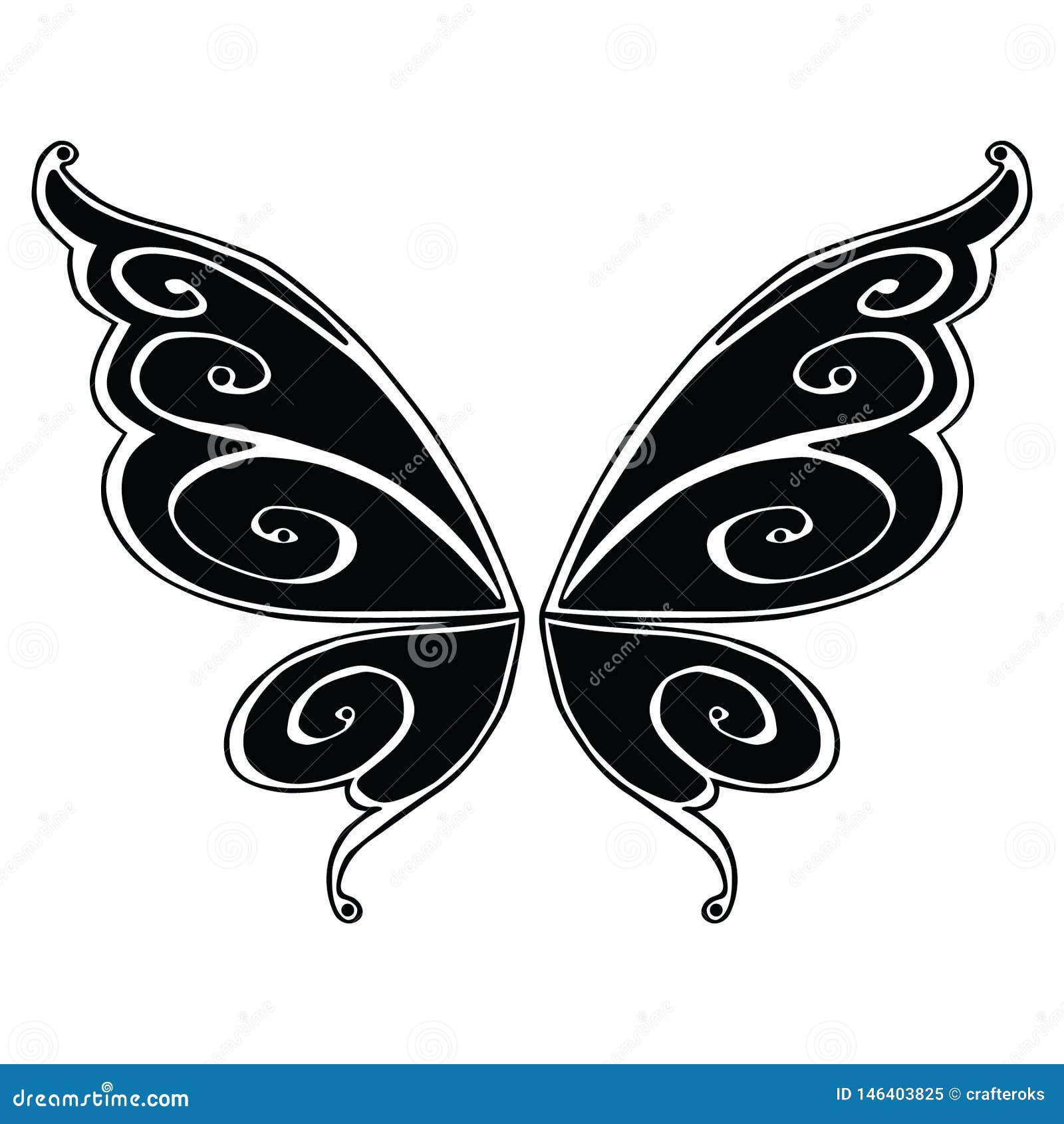 Fairy Wing Vector Eps Illustration by Crafteroks Stock Vector