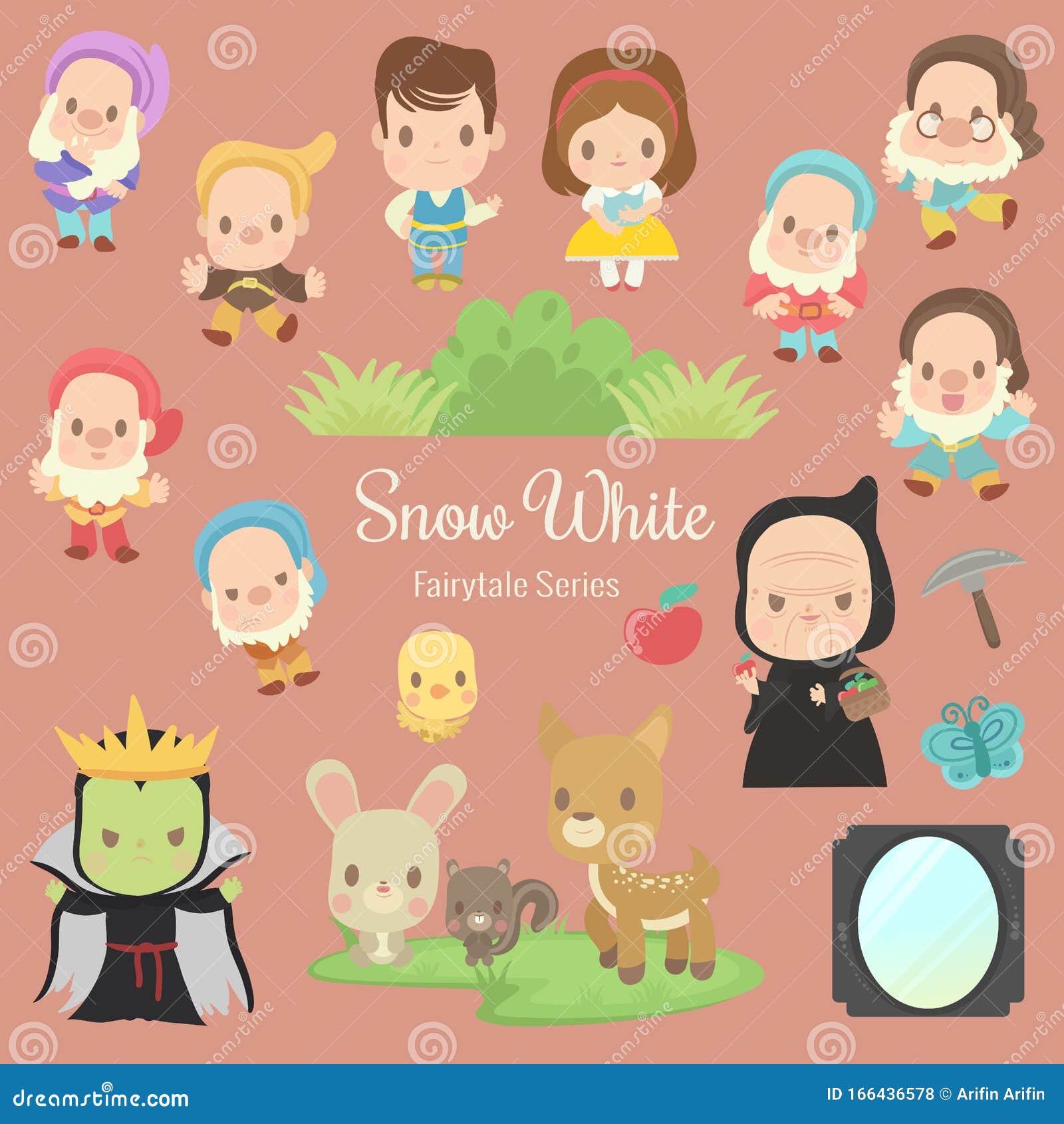 Fairytale Series Snow White Stock Vector Illustration Of Grandma Mirror Fairytale Series Snow White Stock Vector Illustration Of Grandma Mirror