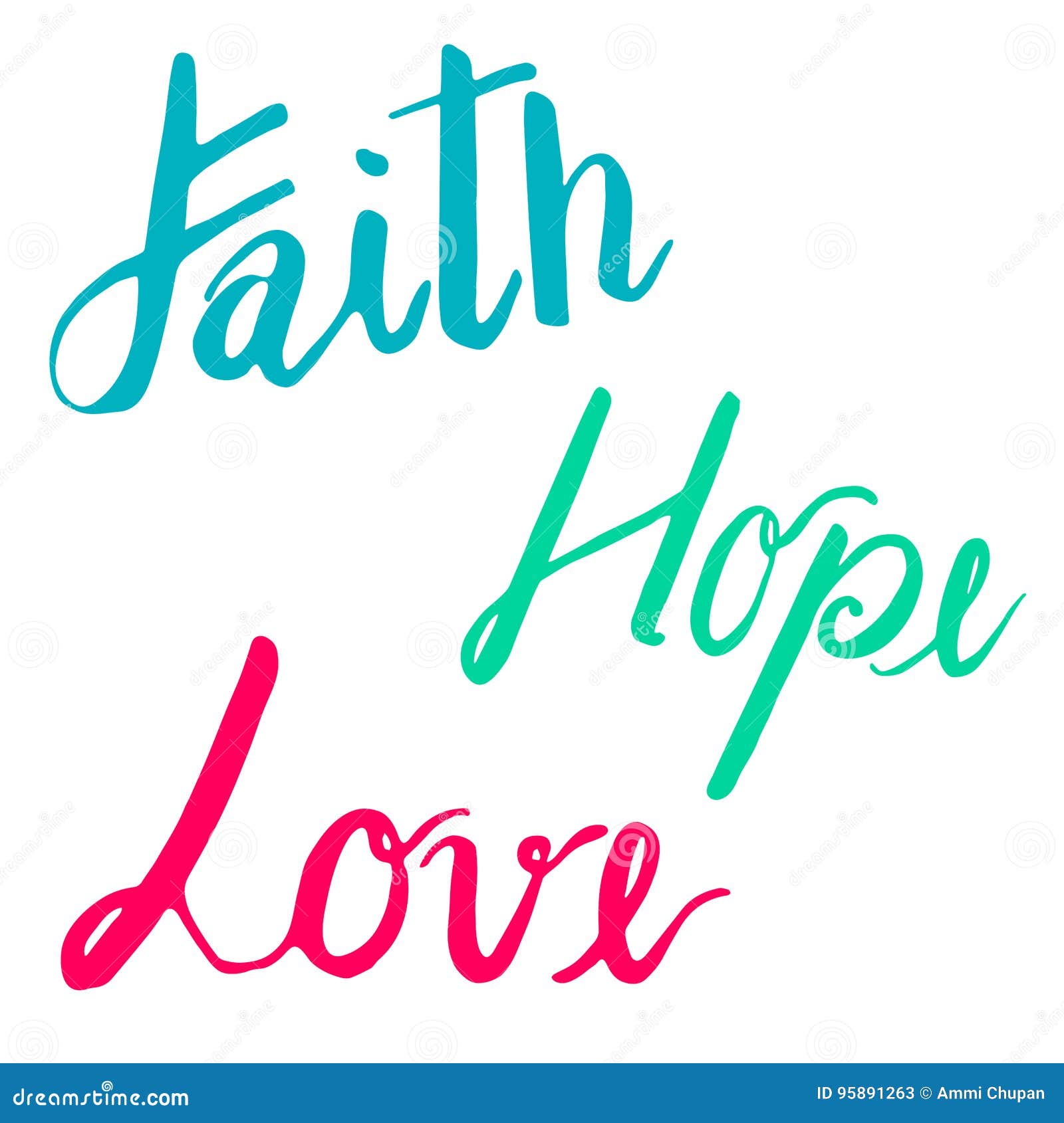 Royalty Free Vector Download Faith Hope Love Calligraphy Word Design By Inspiration By Bible Verse