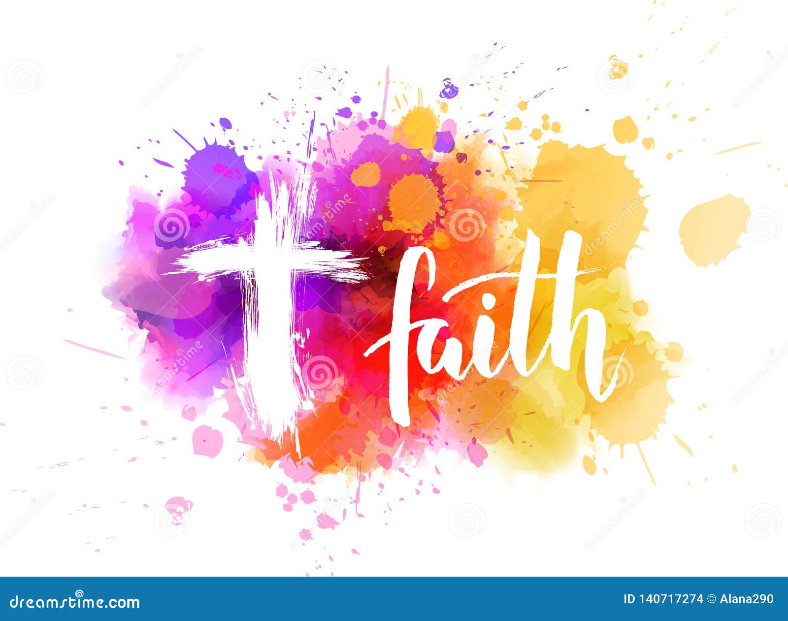 faith - handwritten watercolor text