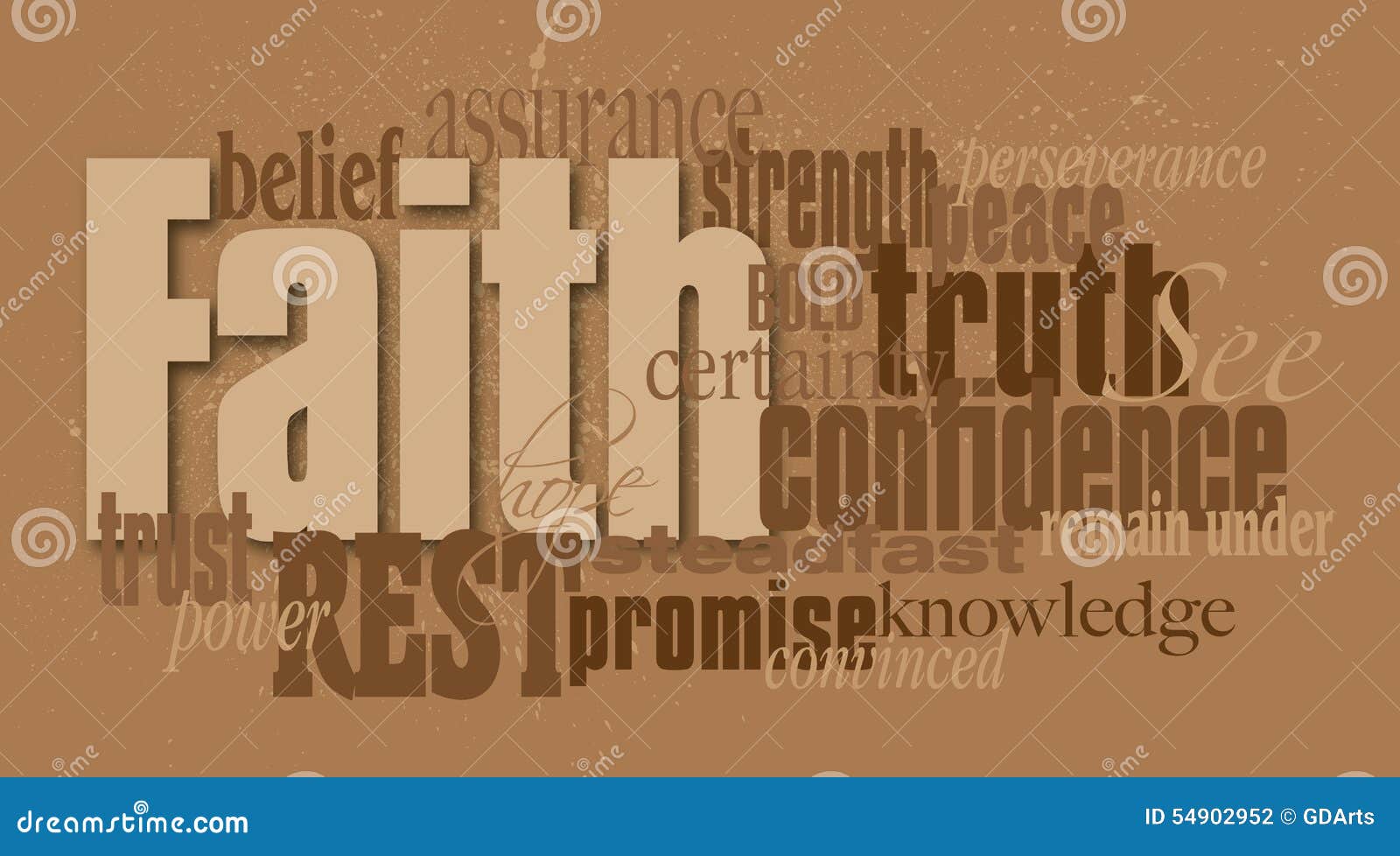 faith word graphic montage