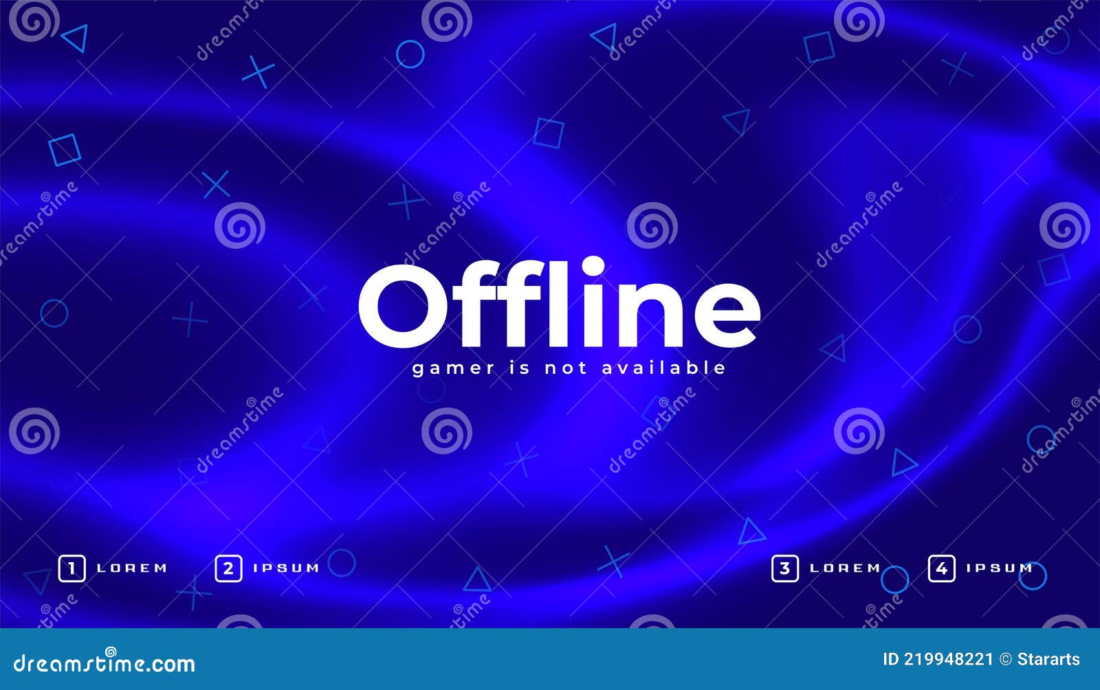 Modelo de design de banner de jogos offline de vetor