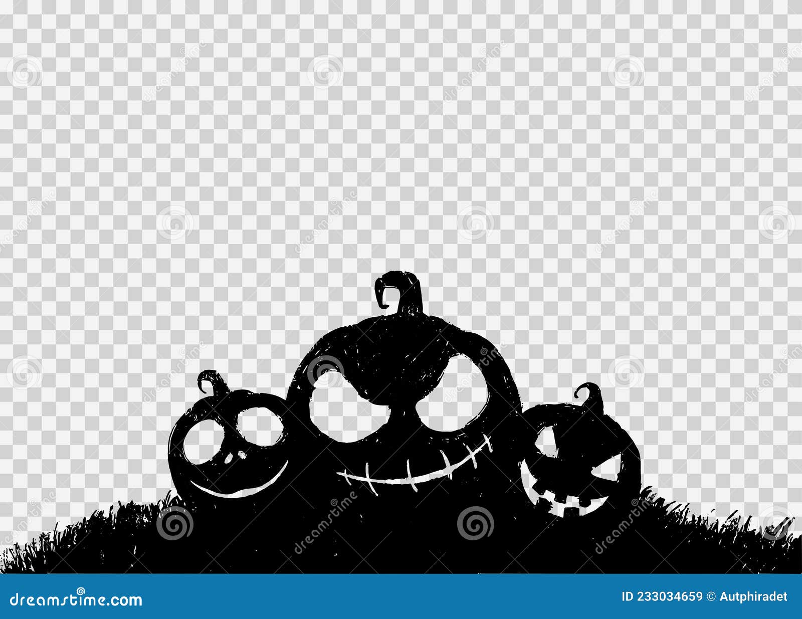 Banner de festa de halloween com cara de abóbora assustadora preta ou  amarela isolada em png ou espaço de fundo transparente para ilustração em  vetor de pôster de site de modelo de
