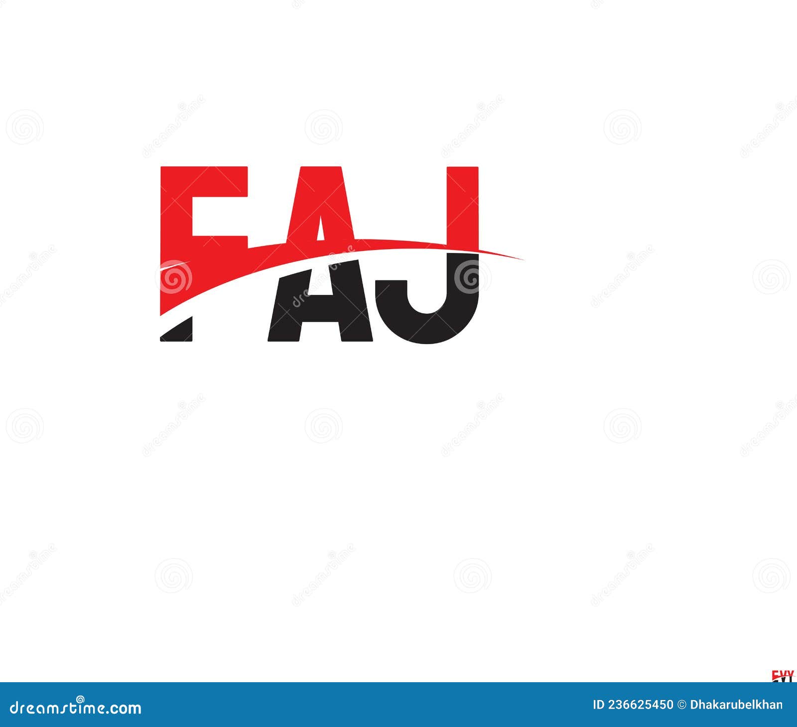 faj letter initial logo   