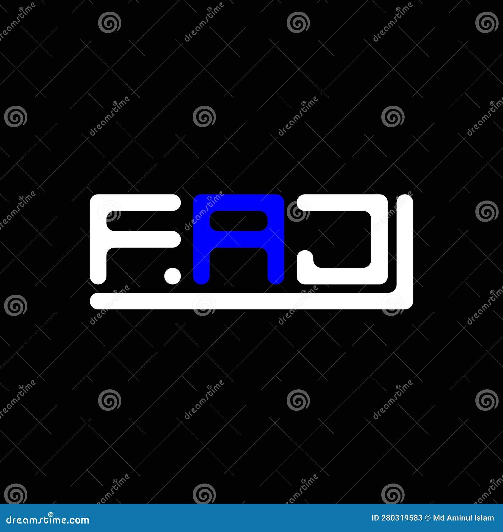 faj letter logo creative  with  graphic, faj