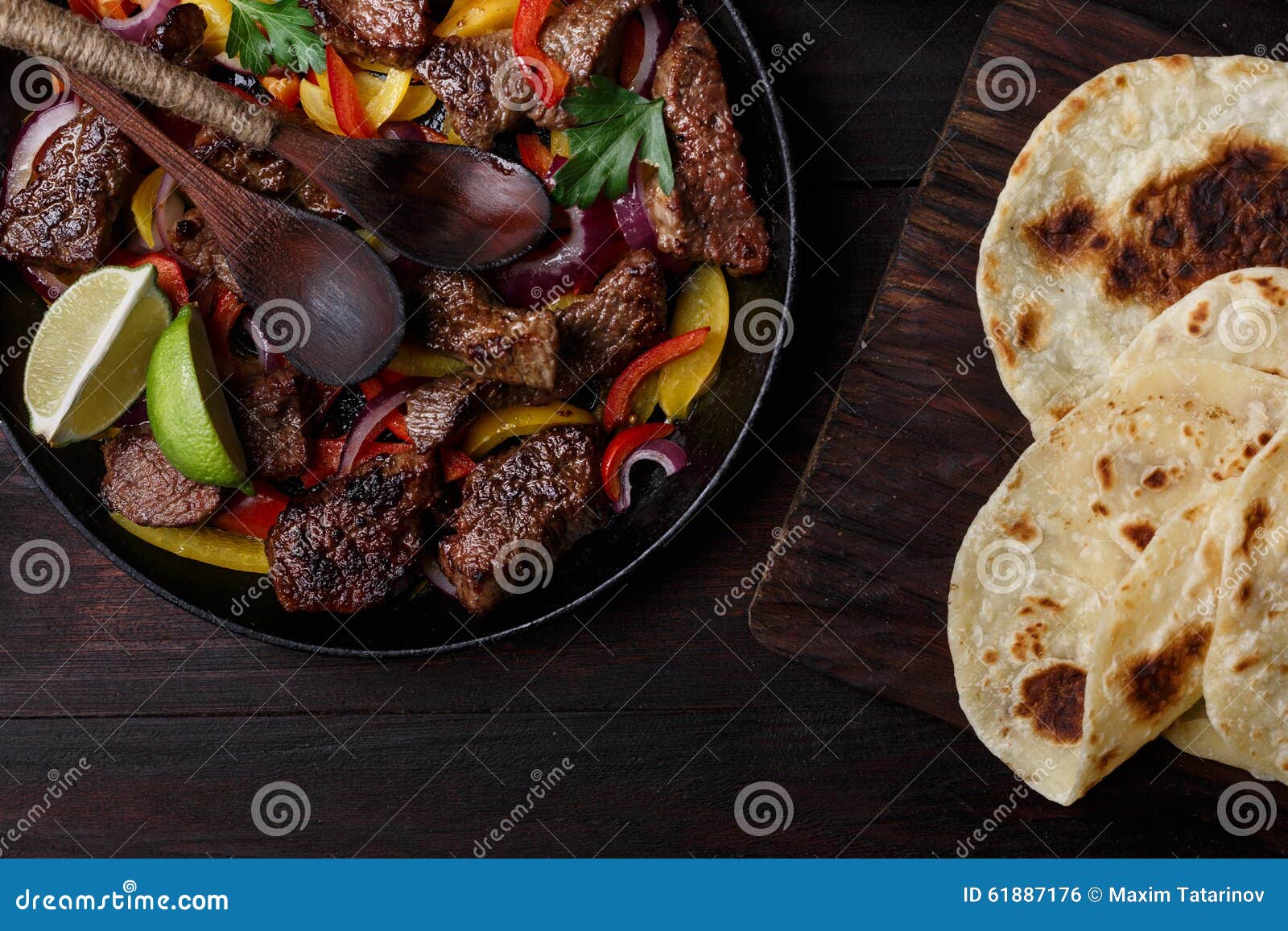 Fajitas De La Carne De Vaca Foto de archivo Imagen de mexicano