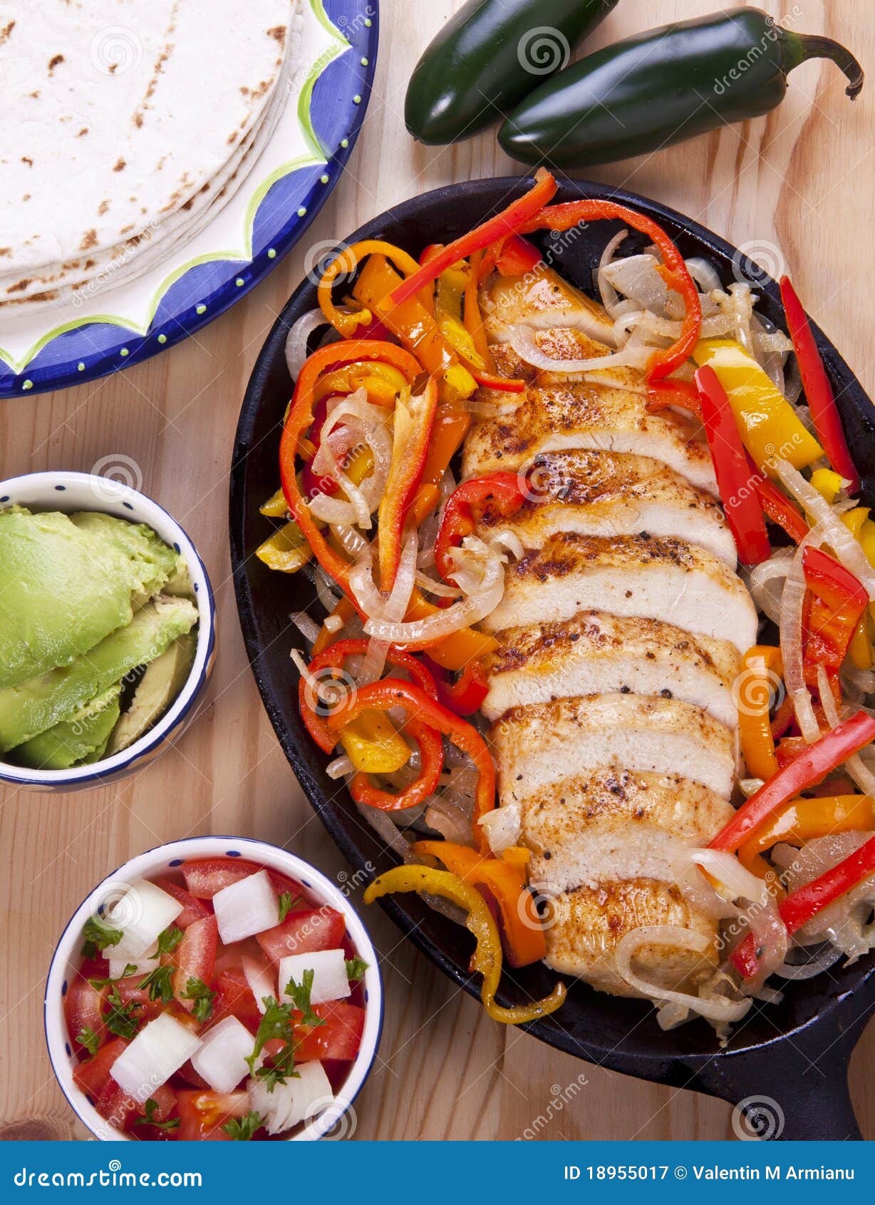 Fajitas del pollo imagen de archivo. Imagen de méxico 18955017