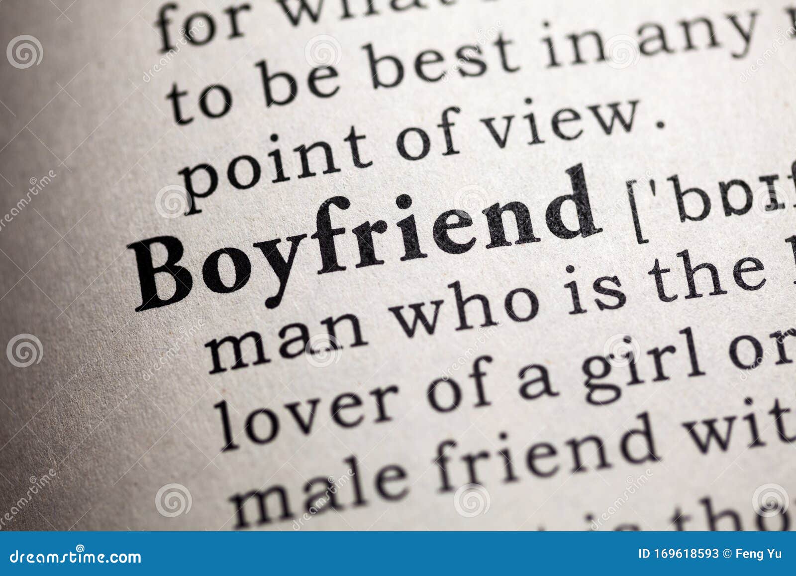 Definition of the Word Boyfriend Stock Image Image of definition