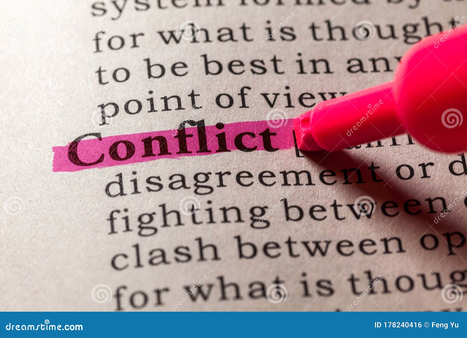 Conflict stock photo. Image of page, information, markers 178240416