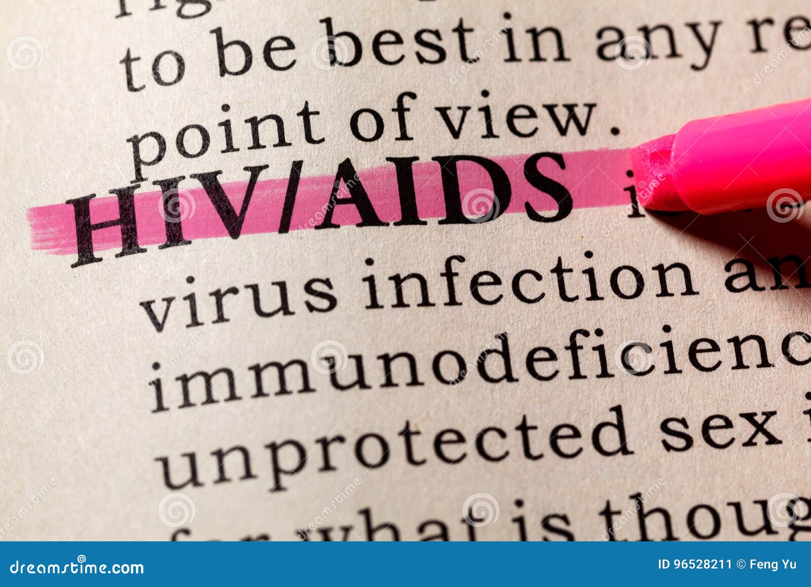 definition of hiv/aids stock image. image of highlighter - 96528211