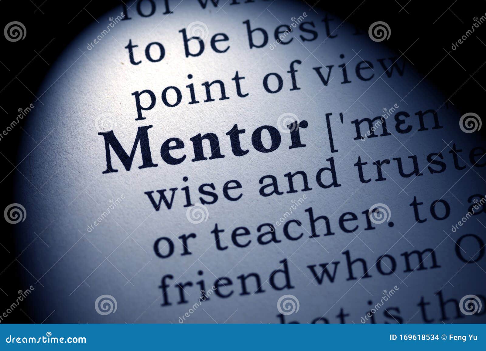 Definition of Word Mentor Stock Photo Image of dictionary, word: 169618534