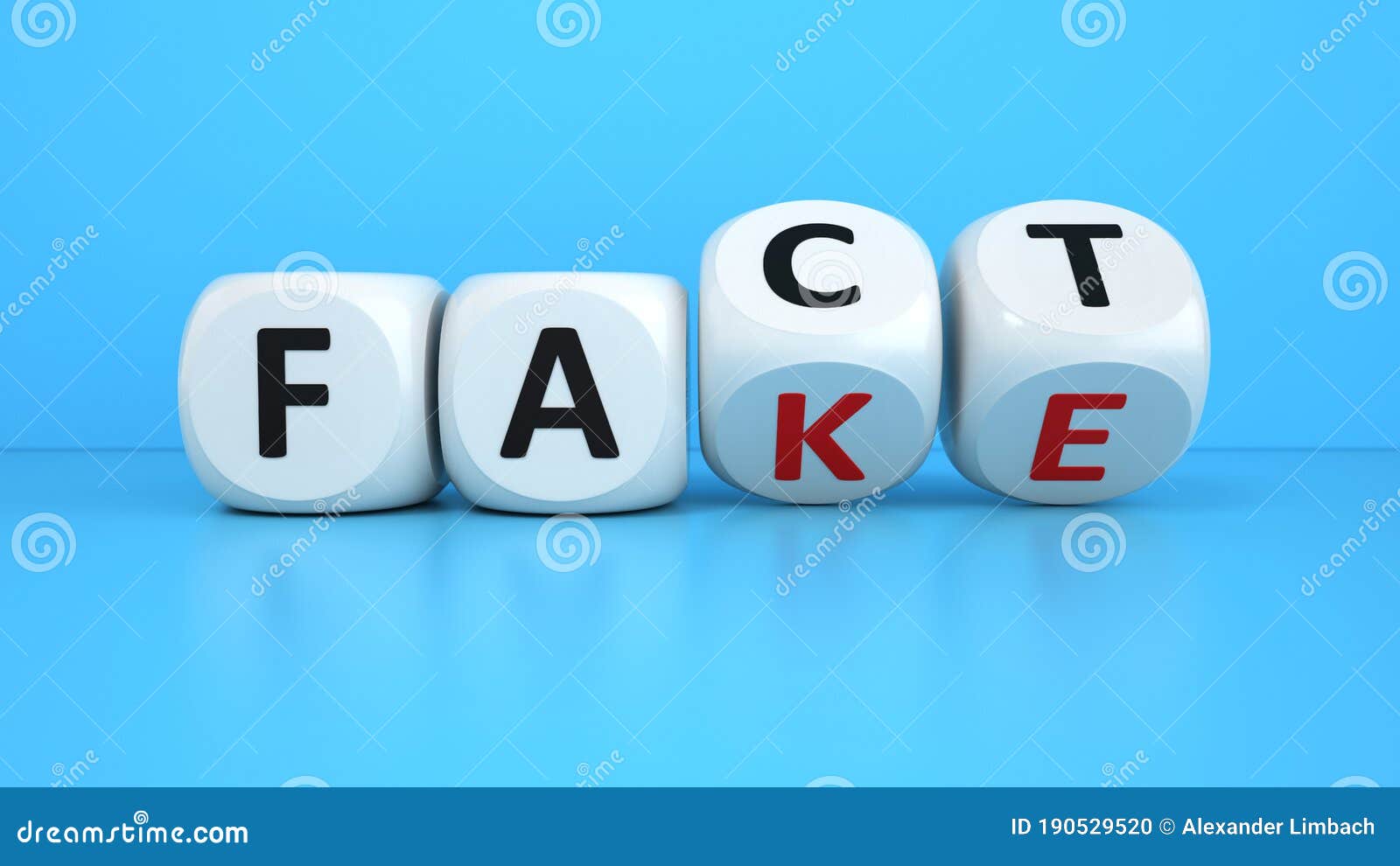 Fake Fact Cubes stock illustration. Illustration of fraud - 190529520