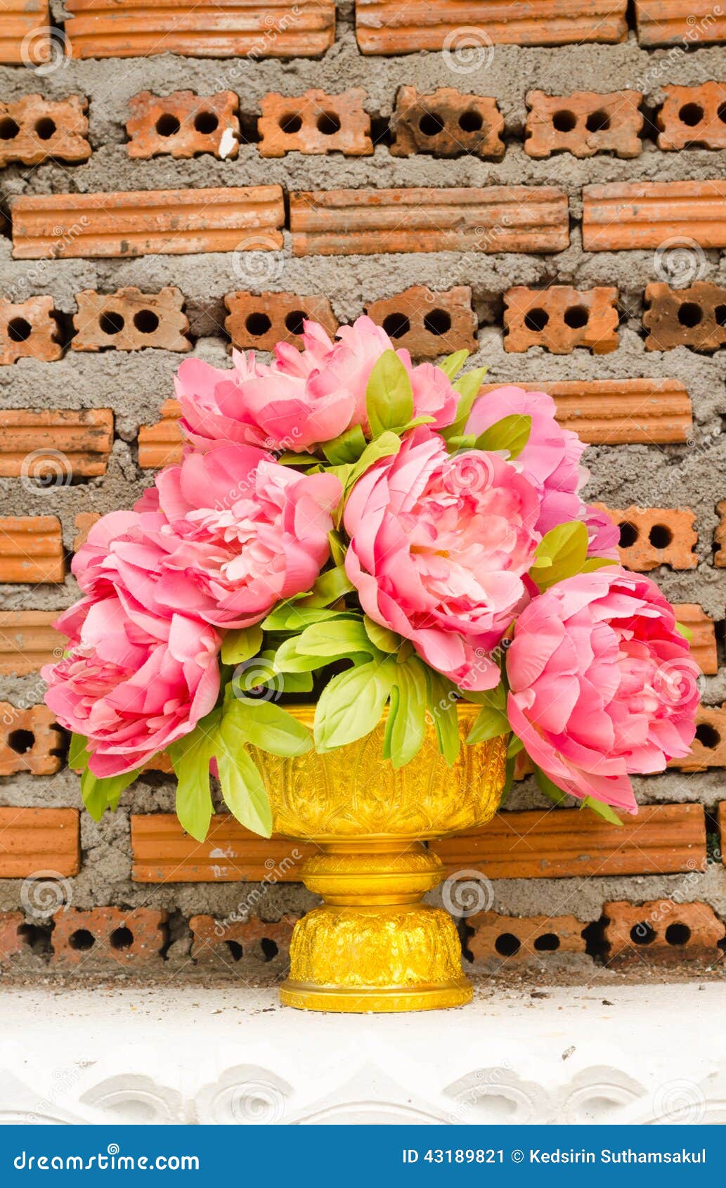 Fake flower in vase stock image. Image of classical, color 43189821