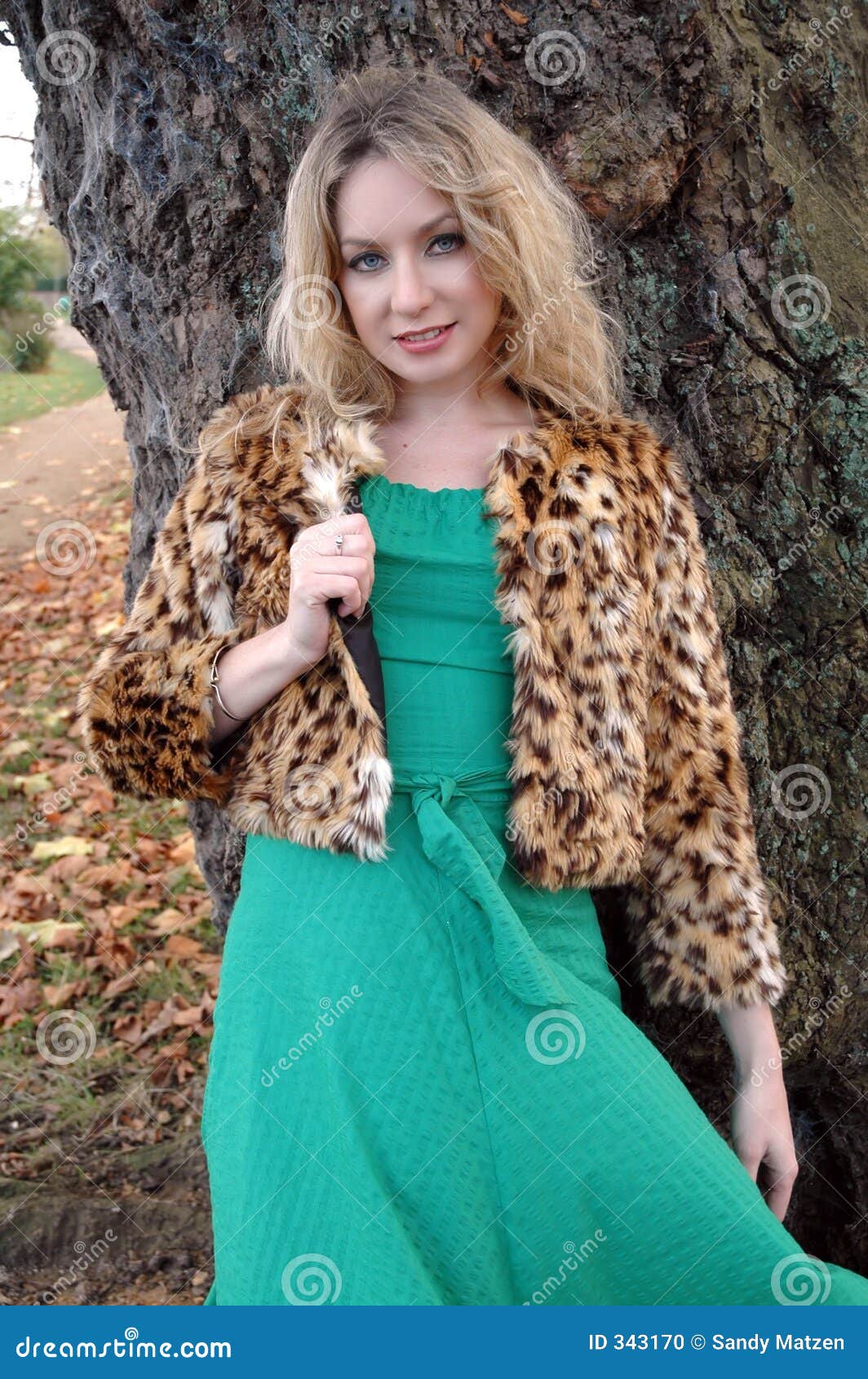 Fake fur vest stock photo. Image of blue, fashion, tree 343170