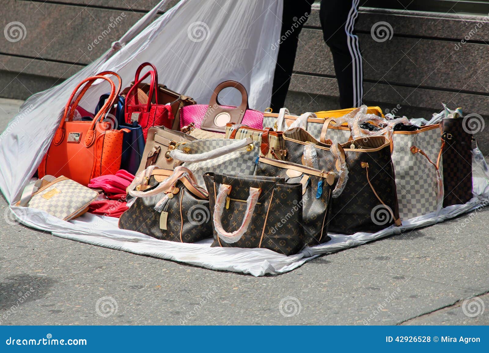 Fake Handbags editorial stock photo. Image of vuitton - 42926528