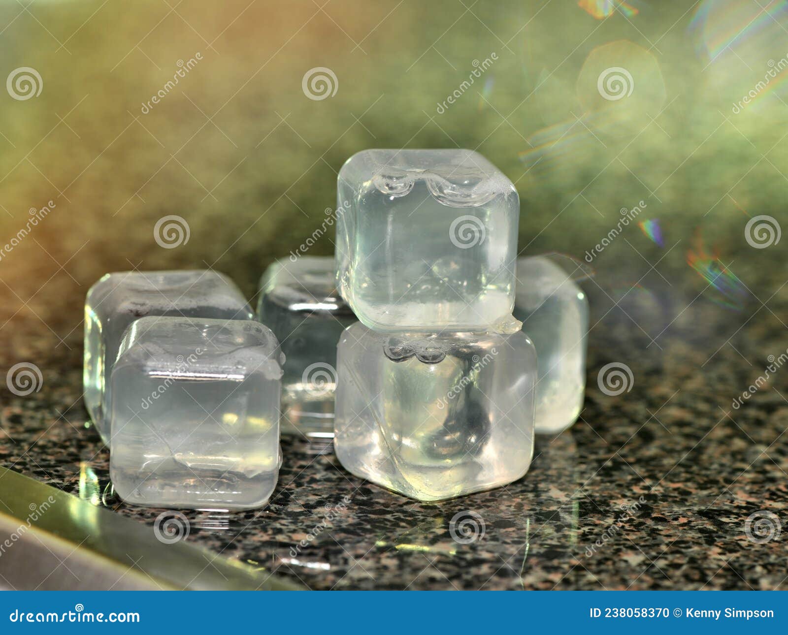 Fake ice cubes stock photo. Image of plastic, shot, drop 238058370