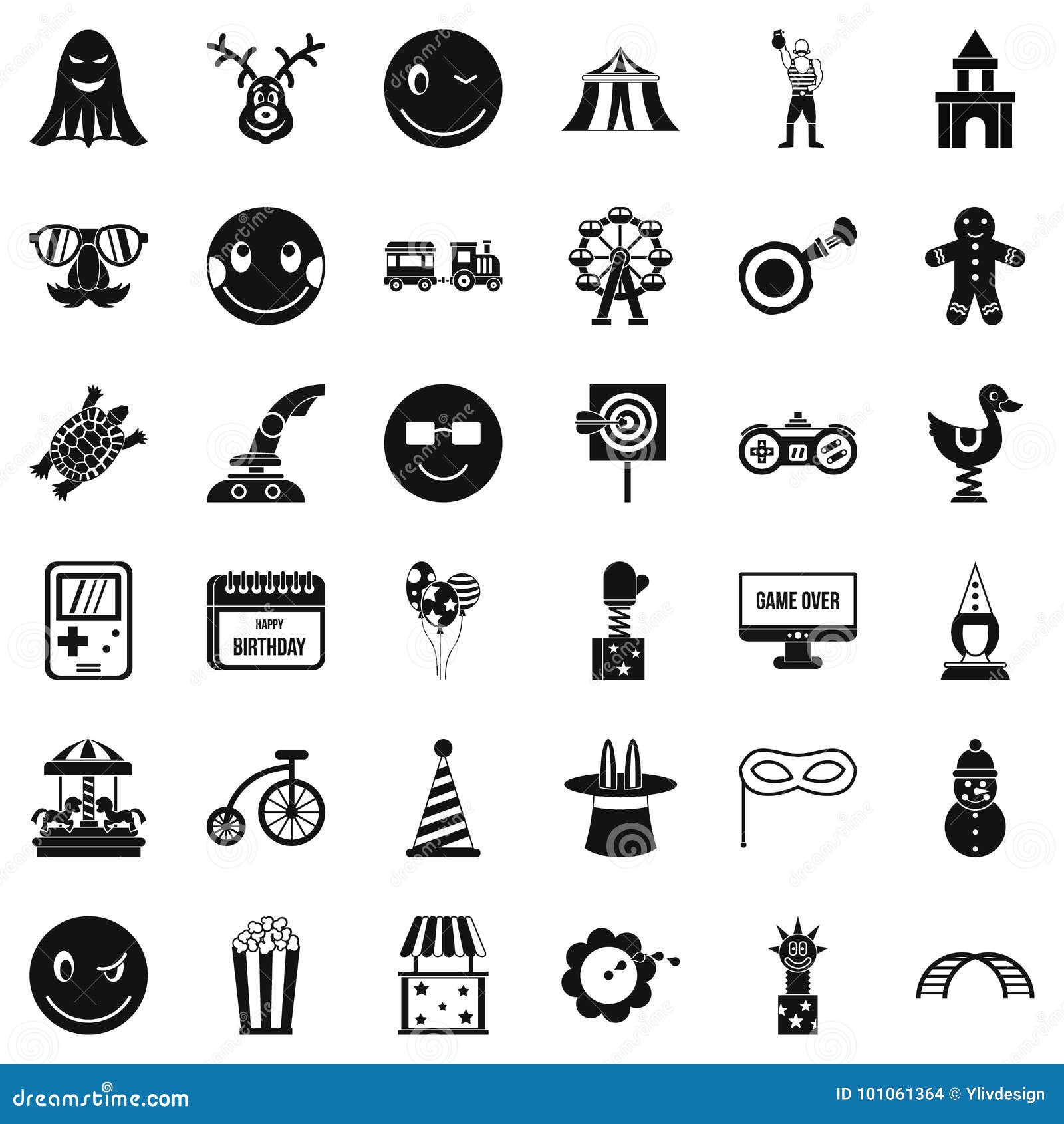 Fake Icons Set, Simple Style Stock Vector - Illustration of icon, fake ...