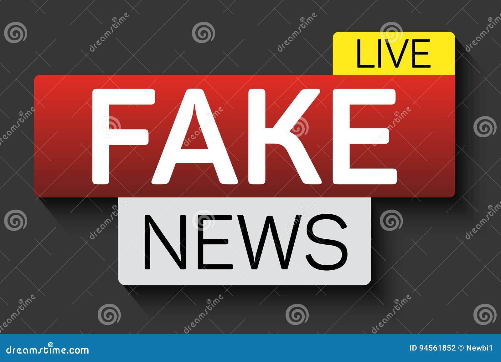 Fake news banner stock vector. Illustration of label - 94561852