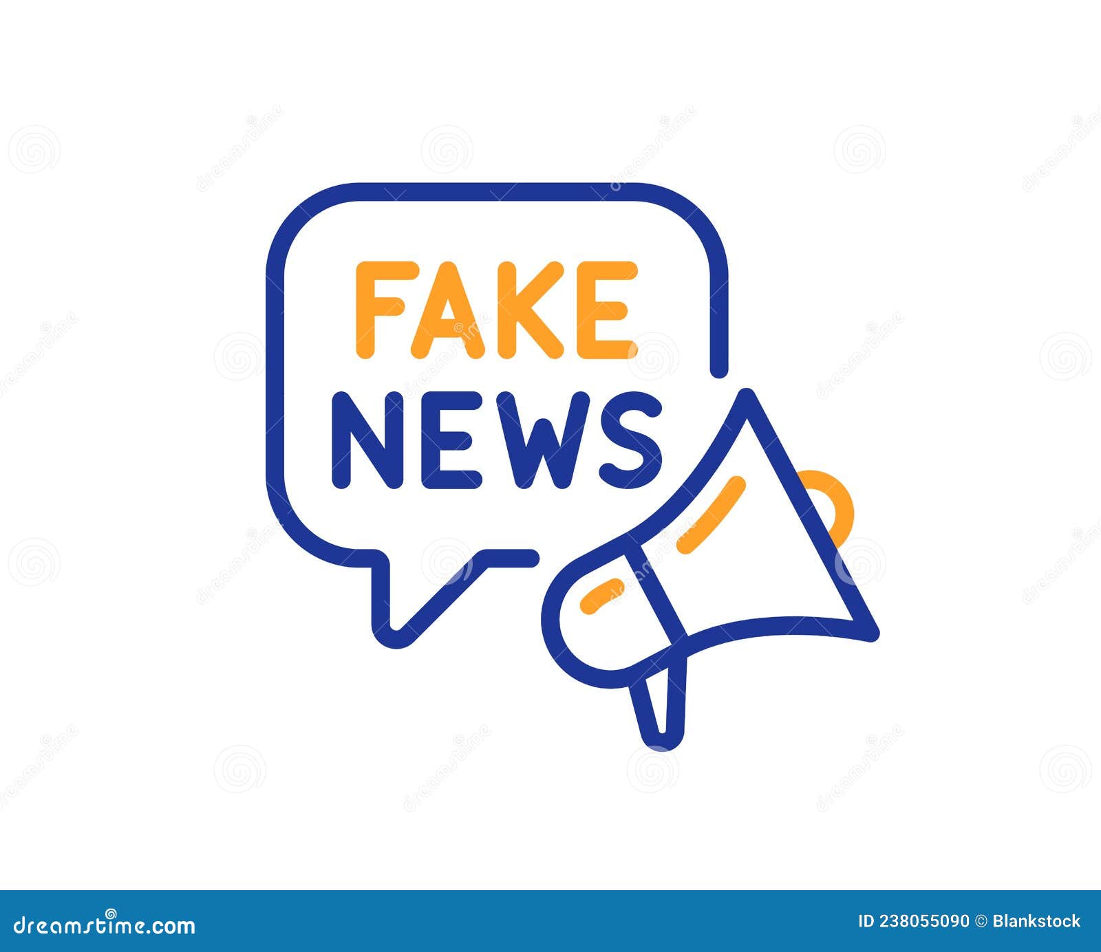 Fake News Line Icon. Propaganda Conspiracy Chat Sign. Vector Stock ...