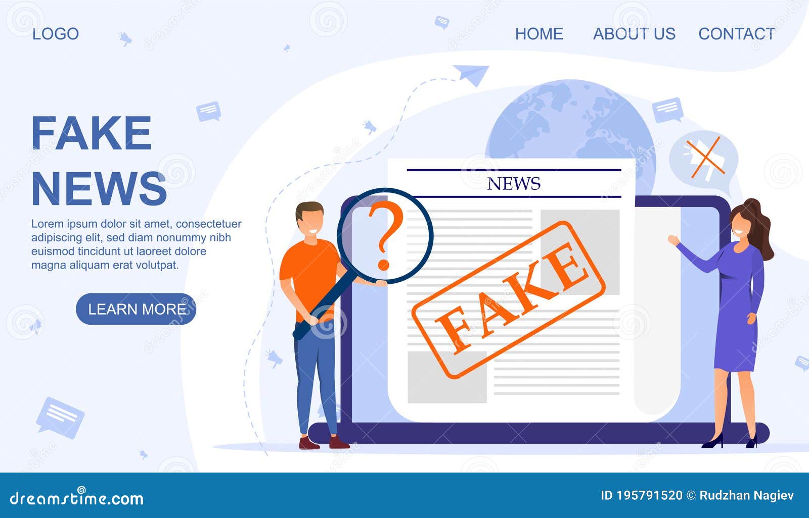 Fake News and Fake Media Concept Stock Vector - Illustration of ...