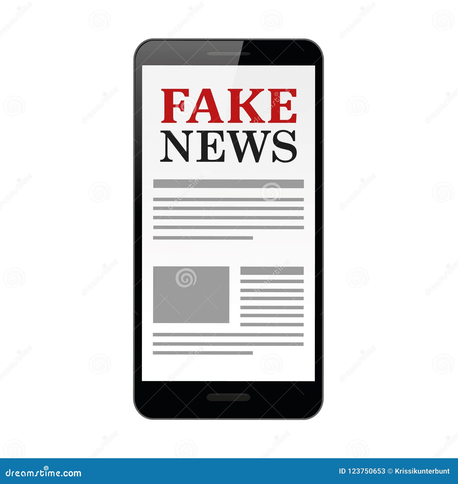 Fake News Media Mobile Phone Stock Vector - Illustration of mobile ...