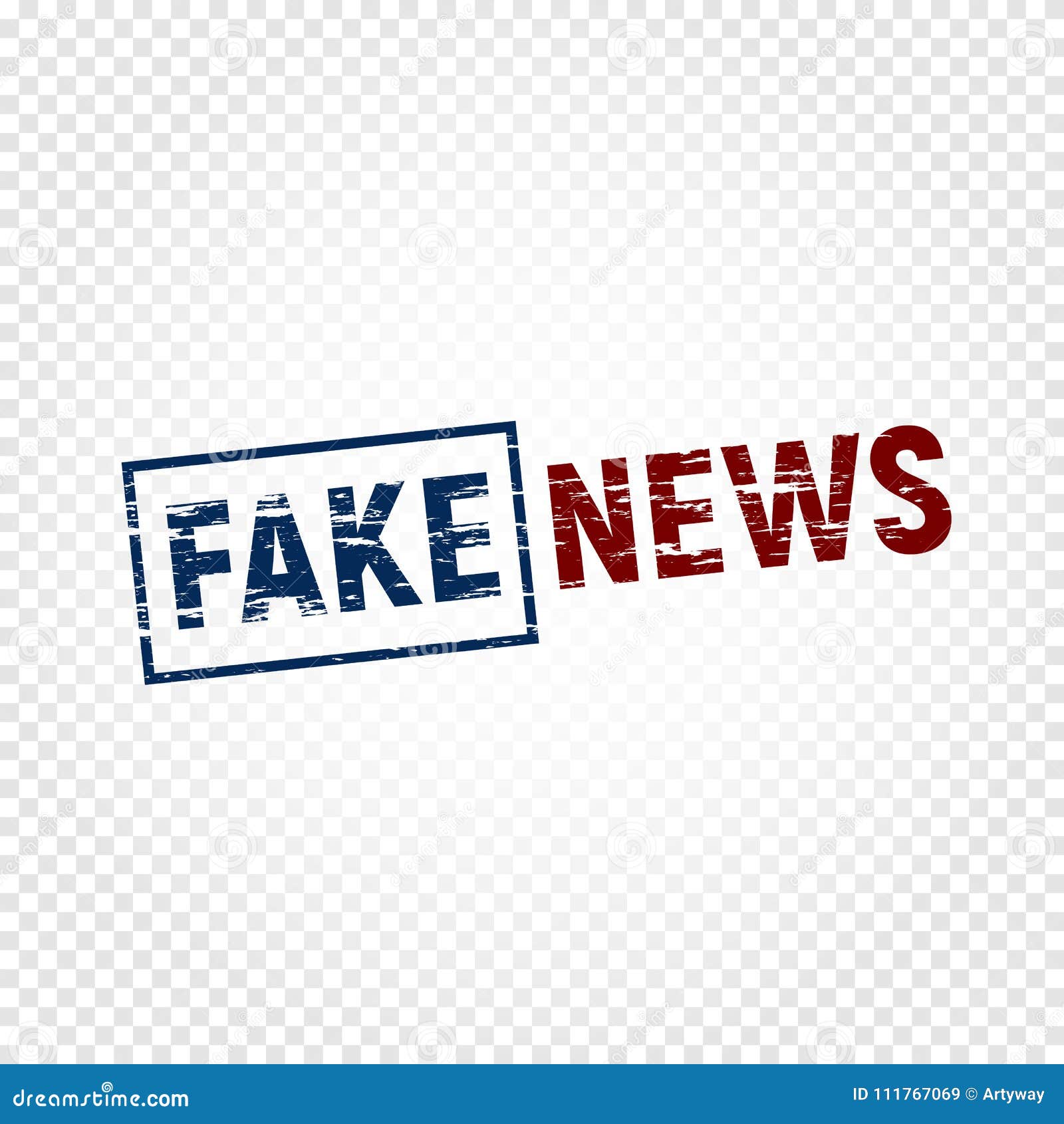Fake News Press. Disapproved News Stamp with Scrapes, Emblem Template ...