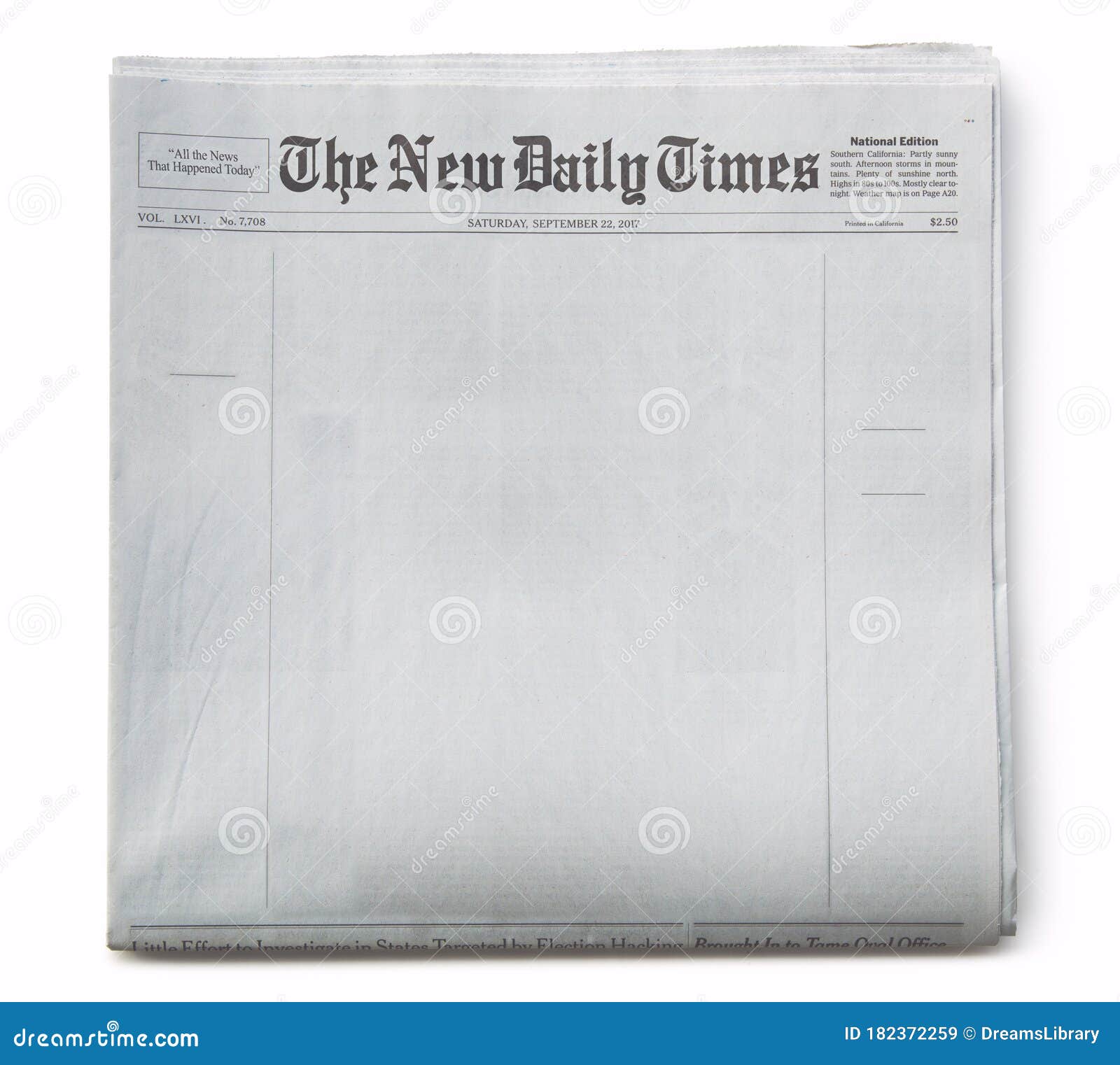 Newspaper Front Page Template