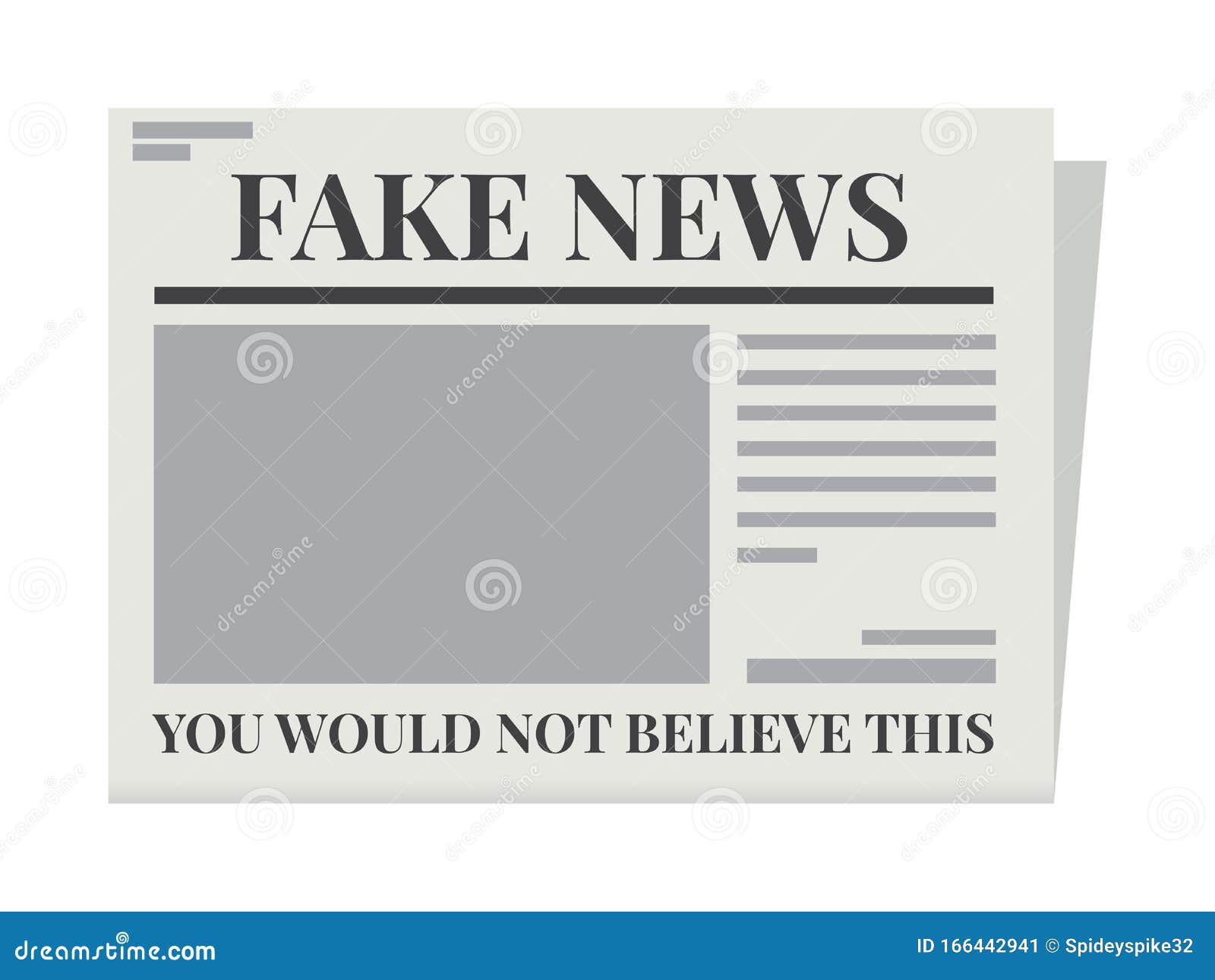 Fake Newspapers Template. Isolated Vector Illustration Stock ...