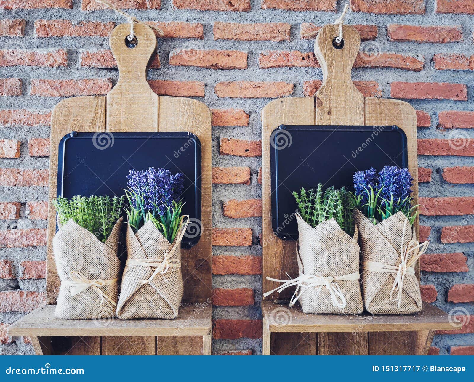 Download Fake Purple Flowers On Wooden Shelf Stock Image - Image of ...