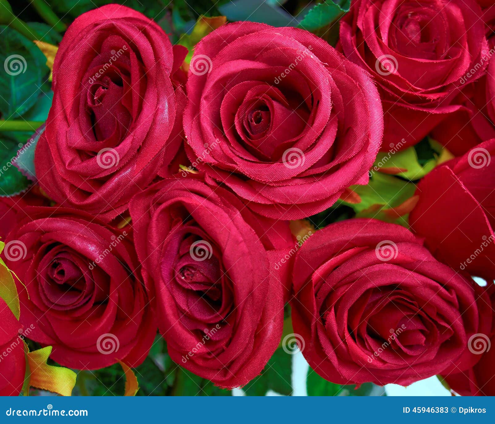 Fake red roses closeup stock image. Image of romance 45946383