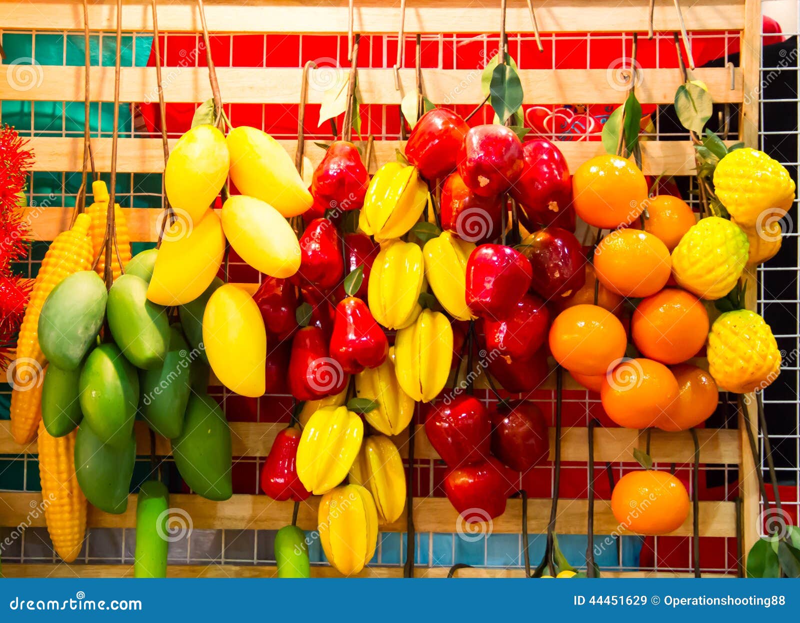 Fake vegetables and fruits stock image. Image of small 44451629