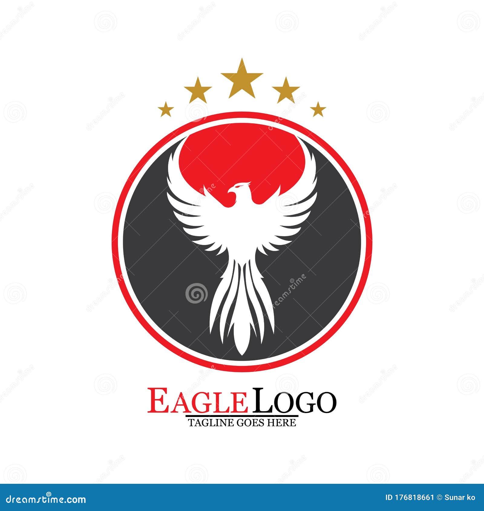 Falcon Eagle Bird Logo Template Vector Icon Stock Vector - Illustration ...