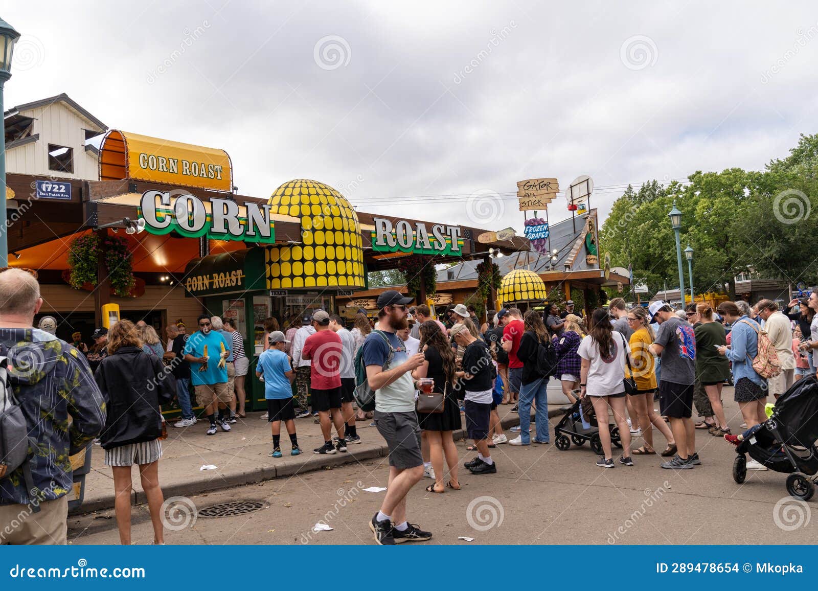 Busy Corn Roast Booth Selling Corn on the Cob at Minnesota State Fair