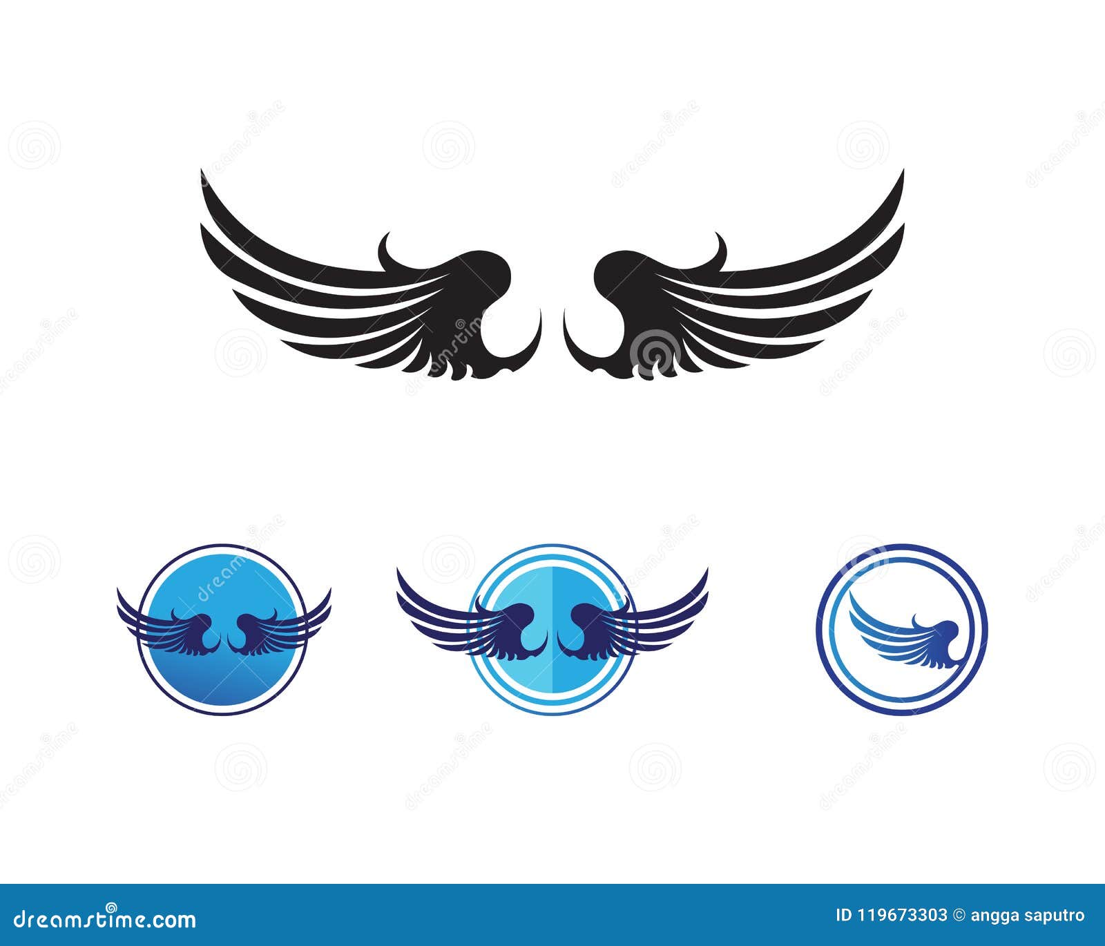Falcon Wing Logo Template Vector Icon Design Stock Vector