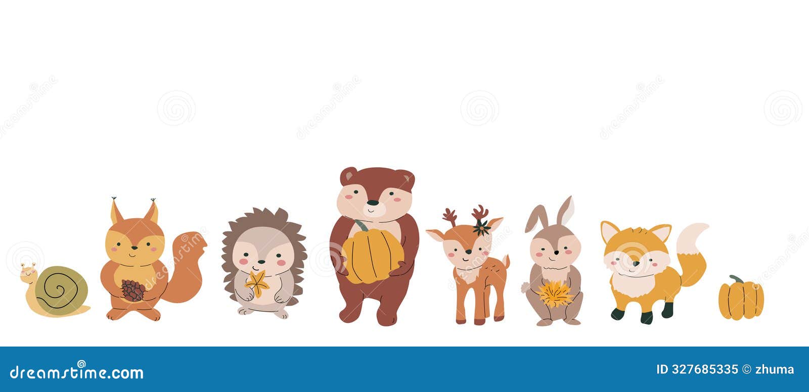 Fall Animals Bundle with Leaves and Other Seasonal Items and Clothes